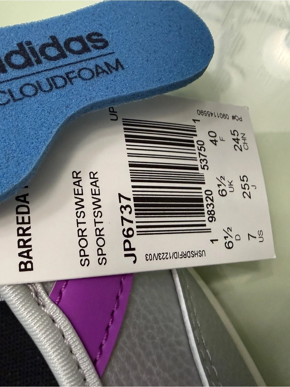 adidas Silver Slip-On Sneakers with Purple Barreda Mary Jane JP6737
